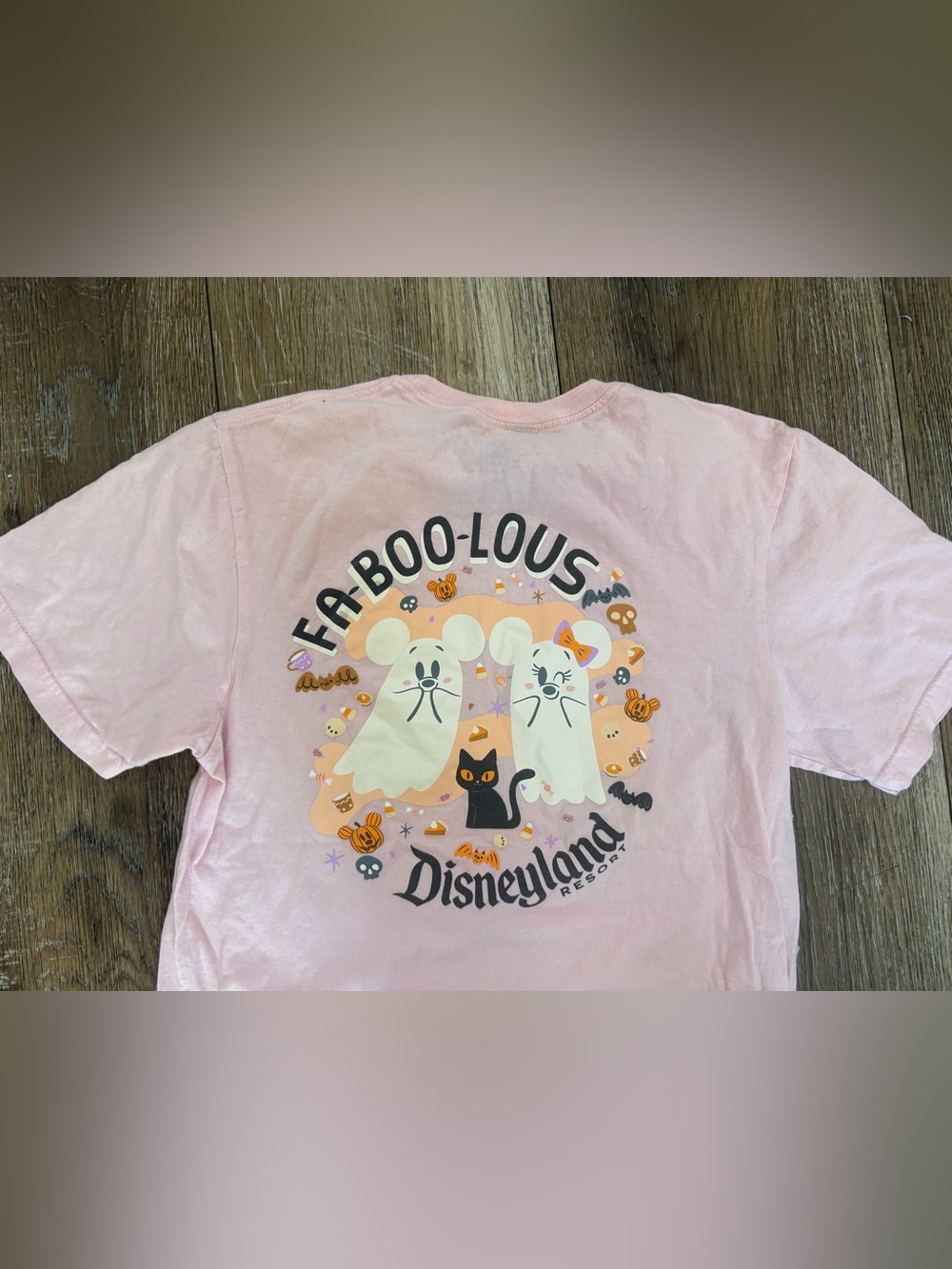 Disney parks Pink Disneyland Ghost Mickey Short Sleeve Tee XS